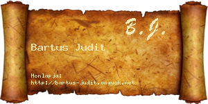 Bartus Judit névjegykártya